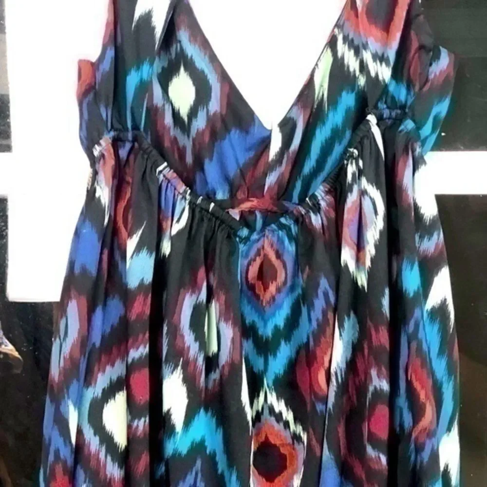 Colorful Roxy sleeveless and low cut dress size M